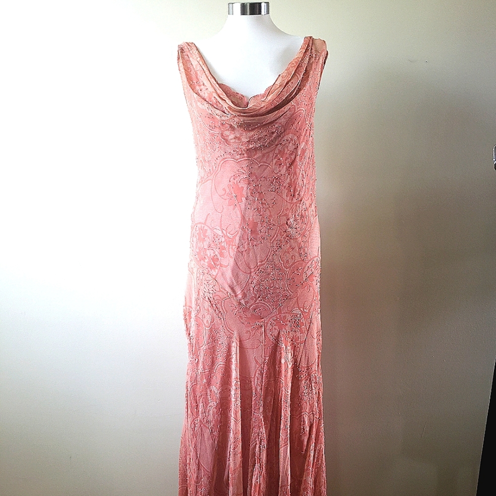 Ashley Stewart Maxi Slip Dress with beading